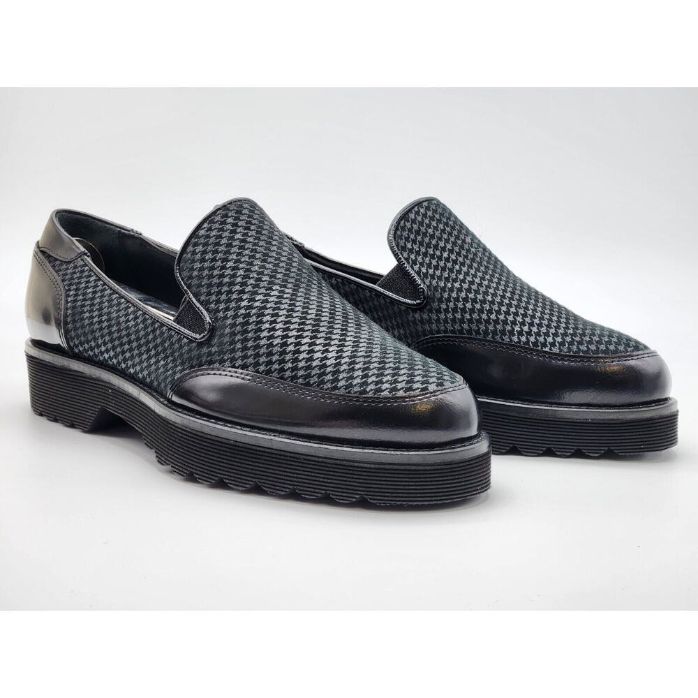 HOMERS ARTISAN SPAIN Size 36 Black Leather Rubber Heel Flats Work Shoe US 5.5
